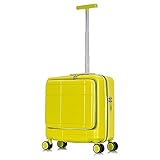 SGCDKSP Business-Trolley-Koffer mit Vorderöffnung für Damen und Herren, Universal, Leder, Grün, 45,7