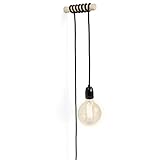 KOMMOD - LÄSSIGE FURNITURE Hängelampe LAMPI, Eiche natur, Kabellänge 396 cm, Wandlampe, Designlampe, Nachtlicht, W