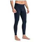 WSDZN 2021 Herren Sport Fitness Training Skinny Hochelastische Schnell Trocknende Feuchtigkeitstransportierende Leggings mit Taschen, Einfarbige Stretch-Taille Schmale Hose Yogahosen Pants T