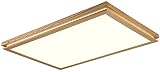 HOSMENDFOE Plafoniera Soffitto Deckenlampe LED Deckenlampe Holz Rechteckige Schlafzimmerstudie Wohnzimmer Indoor Deckenlampe Armaturen Deckenlampen Badezimmer Küche L