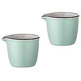 Uonlytech 2Pcs Mini Keramik Creamer Milch Krüge Kaffee Tasse Steak Sauce Krug Gericht Serving Krug Container Tauch Schalen Hause Geschirr 40Ml Grü