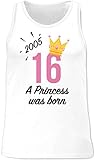 Shirtracer Geburtstagsgeschenk Geburtstag - 16 Geburtstag Mädchen Princess 2005 - schwarz - M - Weiß - 16. Geburtstag - BCTM072 - Tanktop Herren und Tank-Top M