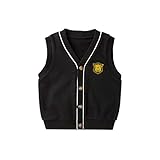 ZANZAN Kinder Winterweste Kinder Warme Westen, Mädchen Und Jungen Mit V- Ausschnitt Weste Winter Outdoor Freizeit All- Gleiches Sleeveless Jacke warme Kinderweste (Color : Black, Größe : 90)