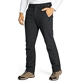 33,000ft Outdoorhose Herren Softshellhose Wasserdicht Winddicht Skihose Warm Fleece Gefüttert Herrenhose Winter Trekkinghose Wanderhose schwarz 32/34