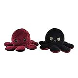 Octopus Plüschtier, Oktupus Stimmungs Kuscheltier, Flip Plüsch Oktopus Spielzeug für Kinder, Kindertagsgeschenk, Geburtstagsgeschenk, Geburtstagsgeschenk für F