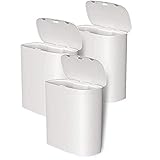 . Automatische Mülleimer-Dose Haushalt schmaler Mülleimer mit Deckel aus Kunststoff Toiletten intelligent (Color : B, Size : 3 Set Meal)