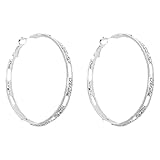 wojonifuiliy01 Zirkon-Diamant Ohrringe Hoop Damen Modeschmuck Ohrstulpe Ohrclips Ohrringe Kreis Ohr Manschetten Silber Gold Ohrringe Ohrclip, für Partykleidung oder Alltagskleidung (Silver)