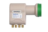 Humax Green Power Quattro-LNB, Stromspar-LNB, Satelliten universal LNB für Multischalter, LTE-Filter, Wetterschutzgehäuse und vergoldete F-Buchsen, für digitalen Satempfang in, HD, Full HD und 4K UHD