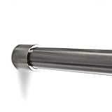 SO-TECH® Edelstahl Schrankstange 1000 mm RUND Ø 25 mm mit 2 Stück Schrankrohrhalter TUBE rostfrei / Schrankrohr / Garderobenstange / Möbelstange / Design trifft auf Funk