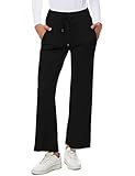Clearlove Damen Freizeithosen Leicht High Waist Baumwolle Hose mit Gummizug Strandhose Beiläufig Weich Haremshose Yogahose Große Casualpants Trackp