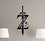 Zelda Wandtattoo Legend Of Zelda Poster Zeichen Emblem Vinyl Aufkleber Z Logo Master Schwert Film Decals Wohnkultur Wohnzimmer 96x42