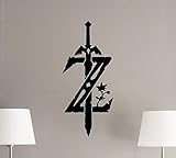 Zelda Wandtattoo Legend Of Zelda Poster Zeichen Emblem Vinyl Aufkleber Z Logo Master Schwert Film Decals Wohnkultur Wohnzimmer 96x42