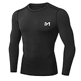 MEETYOO Kompressionsshirt Herren, Funktionsshirt Langarm Fitnessshirt Männer Sportshirt Atmungsaktiv Laufshirt für Laufen Jogging Sport T