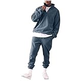 Asija Trainingsanzug Herren Jogginganzug für Männer Langarm Sportanzug Freizeitanzug Set Jogginghose Sweatshirt Zipper Hoodie Hose für Gym Fitness Sportbekleidung Trainingsjacke Tracksuit Sportjack