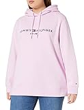 Tommy Hilfiger Damen Regular Hilfiger Hoodie Kapuzenpullover, Luminous Lilac, 38