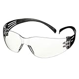 3M SecureFit 100 Schutzbrille, schwarze Bügel, Antikratz-Beschichtung, klare Scheibe, SF101AS-BLK, 5 Stück/Polyb