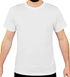 GROSSHANDEL Weisse T-Shirts 100% Baumwolle VON Love Trends (50 T-Shirts) PERFEKT FÜR DEN Alltag ODER ZUM DRUCKEN UND Sticken LEERES T-Shirt (X-Gross)