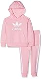 adidas Kinder Trefoil Hoodie-Set, Light Pink/White, 104