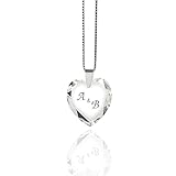 Damen Halskette 925 Sterling Silber mit SWAROVSKI ELEMENTS Herz individuell g