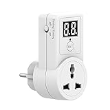 Roydoa Digitale Elektrische Zeitschaltuhr Steckdose, Digitale Zeitschaltuhr mit LCD-Display, Wireless Fernbedienung Steckdose Lichtschalter Stecker, Smart Socket Eu Adap