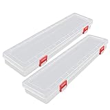 EXCEART Rechteck Schleim Vorratsbehälter Transparente Kunststoffbox mit Deckel Nachfüllbare Organizer Fischköder Köder Box für Bastelartikel Kleinteil Kosmetisches Körperpeeling Zubehör 2S