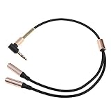 Shiwaki 3,5 Mm 1/8'Stereo Audio Stecker auf 2 Weibliche Kopfhörer Mikrofon Y Splitter Kab