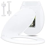 Inter-Sano® Toilettendeckel O-Form Oval Weiß 'Osika' WC Sitz mit Montagesatz | Toilettenbrille aus Antibakterielle PP-Material Klodeckel Passt In Jedes Badezimmer Klobrille Toilettensitz Toilet S