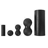 Standard Faszienrolle 3/5 stück Yoga Massage Roller & Fitness Kugelschaumwalze Set für Rückenschmerzen Selbst-Myofascial-Behandlung Pilates Muskel-Release-Übungen Schaumstoffrollen ( Color : Gray )