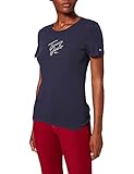Tommy Jeans Damen Tjw Skript T-Shirt, Twilight Navy, M