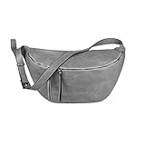 XXL Tasche Bauchtasche Hüfttasche Crossbody Schultertasche Umhängetasche Kunstleder Gürteltasche Crossover Slingntasche Unisex Bag G