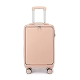 SGCDKSP Front Open Cover, Gepäckkasten, Reisegepäck für Studenten, Universal-Rad-Trolley-Fall,Rosa,28