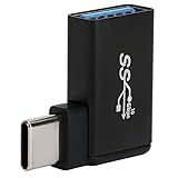 Sicerk Hochgeschwindigkeits-USB-C-auf-USB-3.0-Adapter, leicht zu tragender 90-Grad-USB-C-auf-USB-3.0-Adapter für die Arbeit zu H