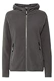 OXMO Finja Damen Fleecejacke Sweatjacke Jacke mit Kapuze, Größe:L, Farbe:Pewter (185203)