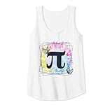 Damen Pi Day Girly Rainbow Schmetterling Bunte Geometrie Mathematik Tank Top