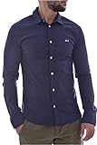 Tommy Jeans Herren TJM SUPER Skinny SOLID Shirt Hemd, Marineblau (Twilight Navy), XXL