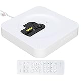 ciciglow Wandmontierter Musik CD Player, Tragbarer Bluetooth Lautsprecher, Eingebauter Bluetooth Empfänger, Geeignet für Heimtextilien, Kaffeehausdekoration(Weiß)