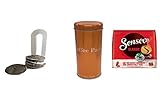 Pads Classic +Aufbewahrung kaffeepads - Kaffeepaddose hält die Pads länger frisch - Pad Dose für Senseo Pads - Vorratsdose für Kaffeepads - Plus Padheb