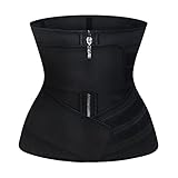 MKOIJN Latex-Taille-Trainer 9 Stahl Entbeint Frauen Abnehmen Hülle Bauch Kontrollbänder Bauch Body Shapewear (Color : Black, Size : S)