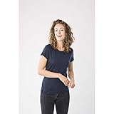 super.natural Damen Kurzarm Shirt, Mit Merinowolle, W ESSENTIAL TEE, Größe: S, Farbe: Dunkelb