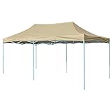 vidaXL Faltzelt 3x6m Cremeweiß Partyzelt Festzelt Gartenzelt Gartenp