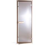 SULENO - Saunatür Bronzeglas 70 x 190 cm inkl. Zarge Sauna Tür bronziert Saunab