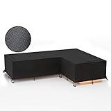 GEMITTO Abdeckung für Gartenmöbel L-Form Loungemöbel Abdeckhaube für L-Form Sofas Wasserdichtes Atmungsaktives Wasserdicht Schutz vor Wind UV Schützende Linke Lang -rechte k