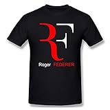VITorywPIPE Herren Ro_Ger Poster Fed_Erer Kurzarm T-Shirt Casual 3D Creative Print Crewneck Graphic Tees, Schwarz , L