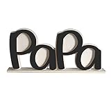 Soupliebe Vatertagsgeschenk Bilderrahmen aus Holz, Papa Brief Fotorahmen Set, Foto Halter Kreative Holz Desktop Ornament Fotorahmen für Vatertag Zuhause Schlafzimmer Deko mit Guten Erinnerung