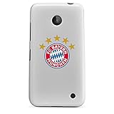 DeinDesign Silikon Hülle kompatibel mit Nokia Lumia 630 Case weiß Handyhülle FC Bayern München FCB S