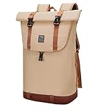 EverVanz Laptop-Rucksack, Damen & Herren Roll Top Wasserdichter Wanderrucksack, Leichter, Lässiger Rucksack, Stylische S