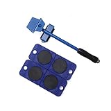 ZHIFENGLIU Transportroller Blau, MöBelroller Umzugshelfer MöBeltransportrollen Schwarzes 360° Drehbares Pad Last 150kg, Transporthilfe füR MöBelsystembewegung