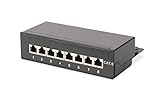 DIGITUS Professional DN-91608SD Desktop Patch Panel 'Kat.6, Klasse E, 8 x RJ45, 1HE' schw