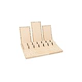 Berhgjjsds Schmuckaufbewahrung Qualität Holz Samt Schmuck Display Ohrring Display Stand Ohrstecker Ohrringe Halter Rack Aufbewahrungskoffer (Color : Beige)
