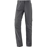 Schöffel Pants Ascona Zip Off, leichte und komfortable Damen Hose mit optimaler Passform, flexible Outdoor Hose für Frauen Damen, asphalt, 40